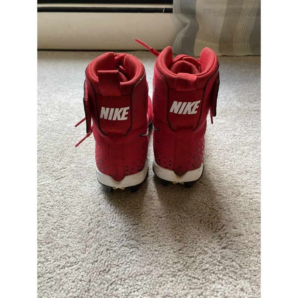 🔥🔥Nike Force Beast Shark Red Black White Football Cleat Men's 9 Strap 880109 - Picture 4 of 6